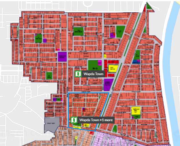 Wapda Town Gujranwala Project / Master Plan / Society Map 2026