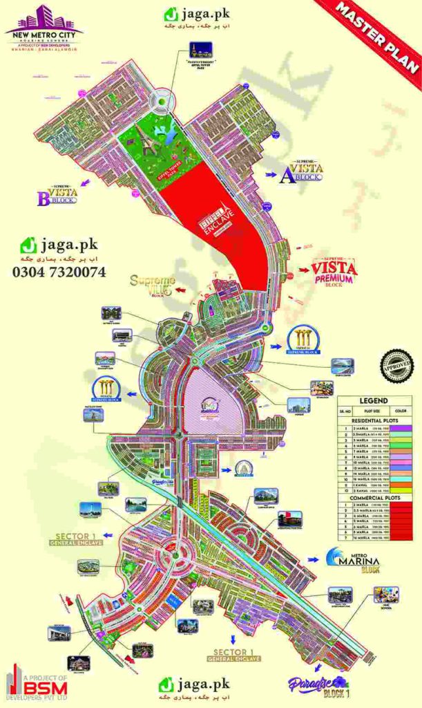 New Metro City Kharian Society Map