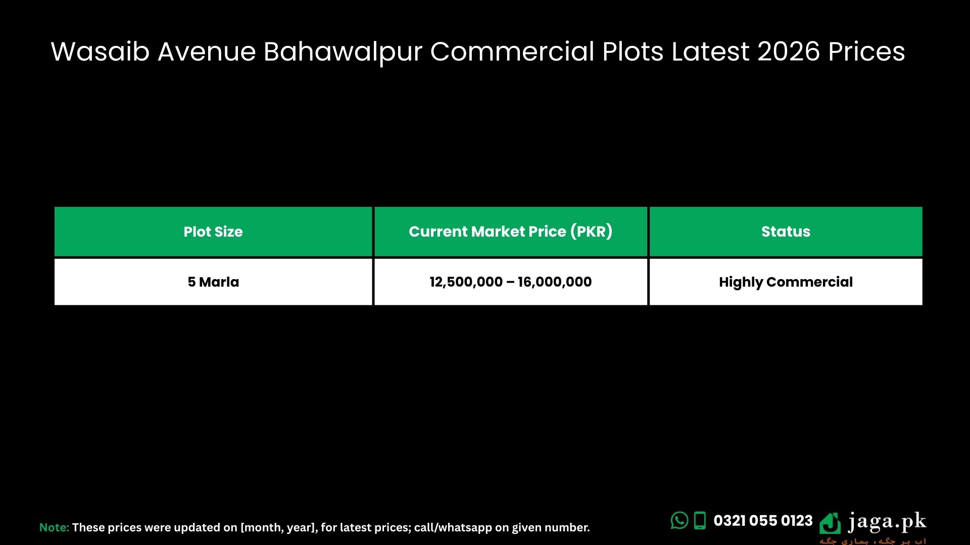 Wasaib Avenue Bahawalpur Latest 2026 Prices