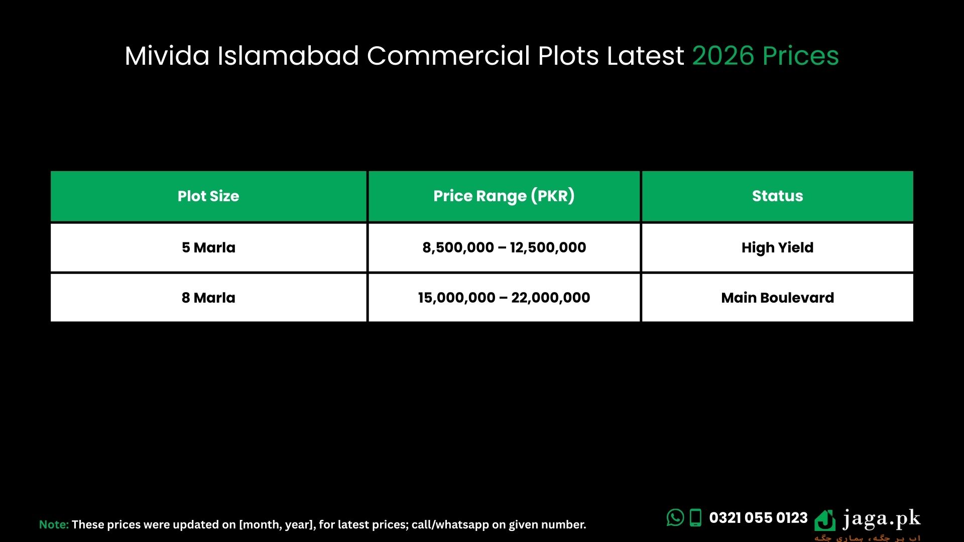 Mivida Islamabad Latest 2026 Prices