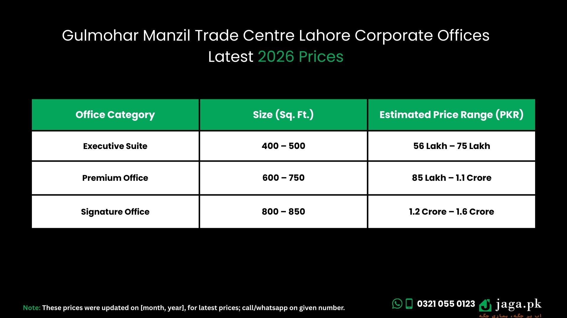 Gulmohar Manzil Trade Centre Lahore Latest 2026 Prices