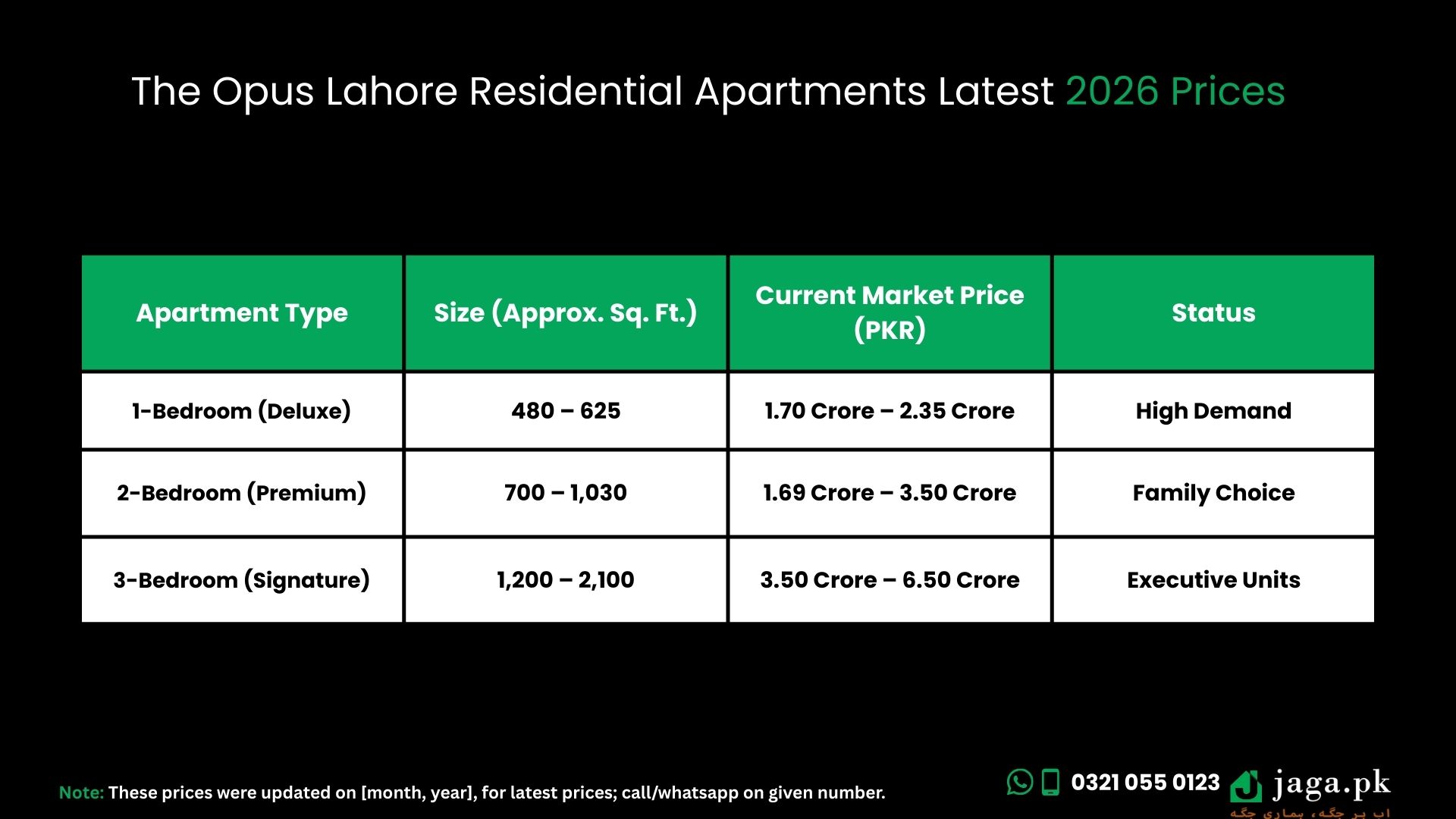 The Opus Lahore Payment Plan Latest 2026 Prices