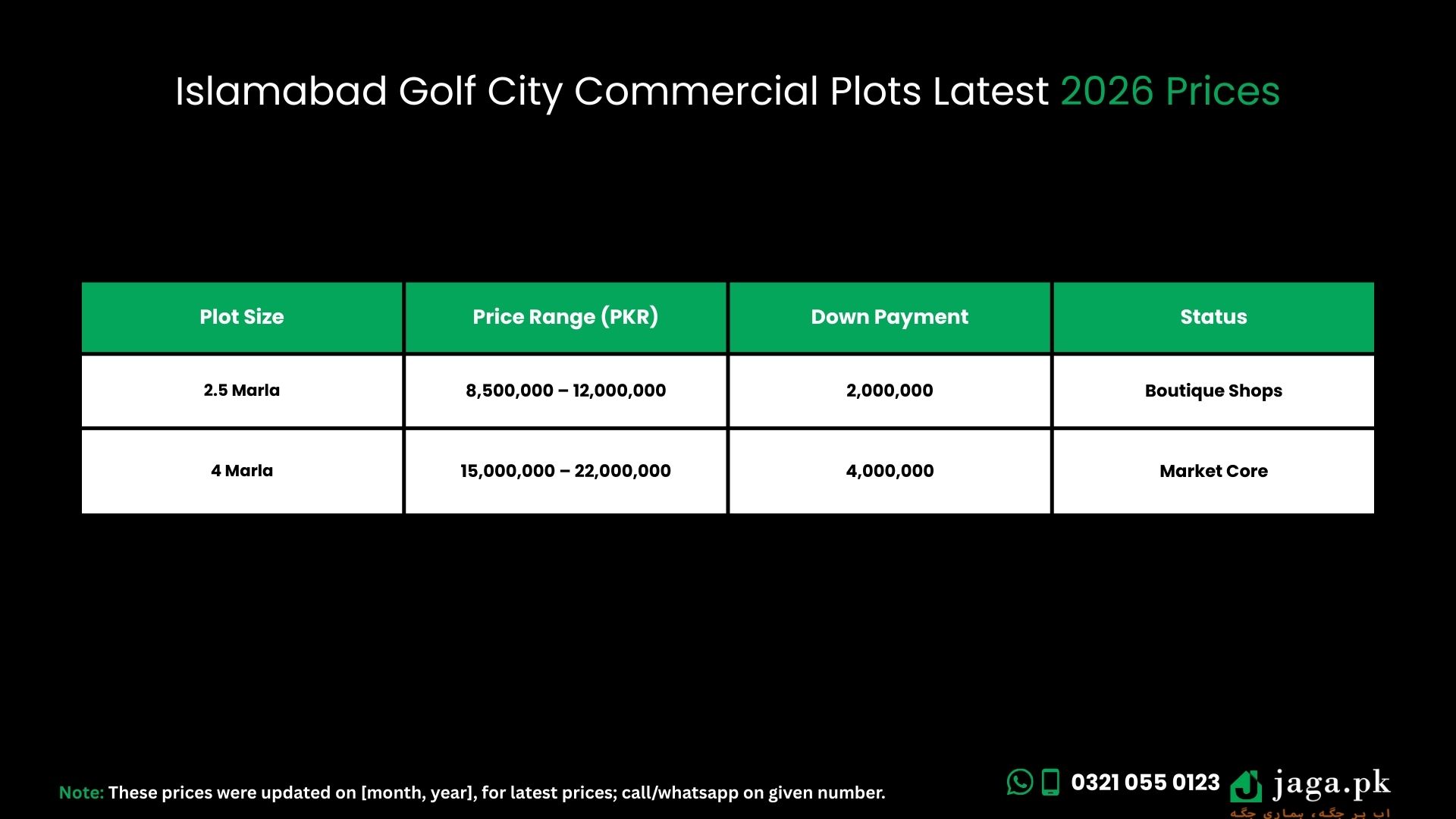 Islamabad Golf City Latest 2026 Prices