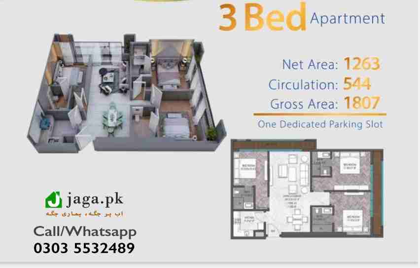 Union Apartments 3-Bed Layout Plan Updated