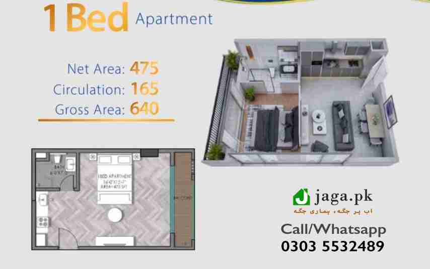Union Luxury Apartments 1-bed Layout Plan Updated