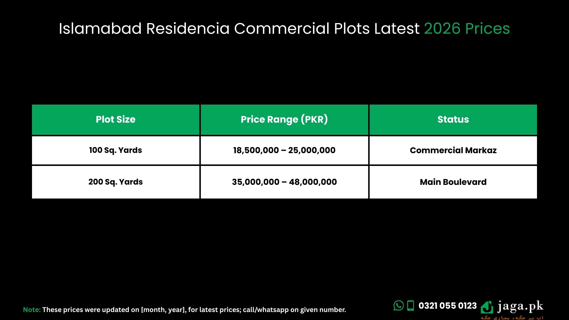 Islamabad Residencia Latest January 2026 Prices