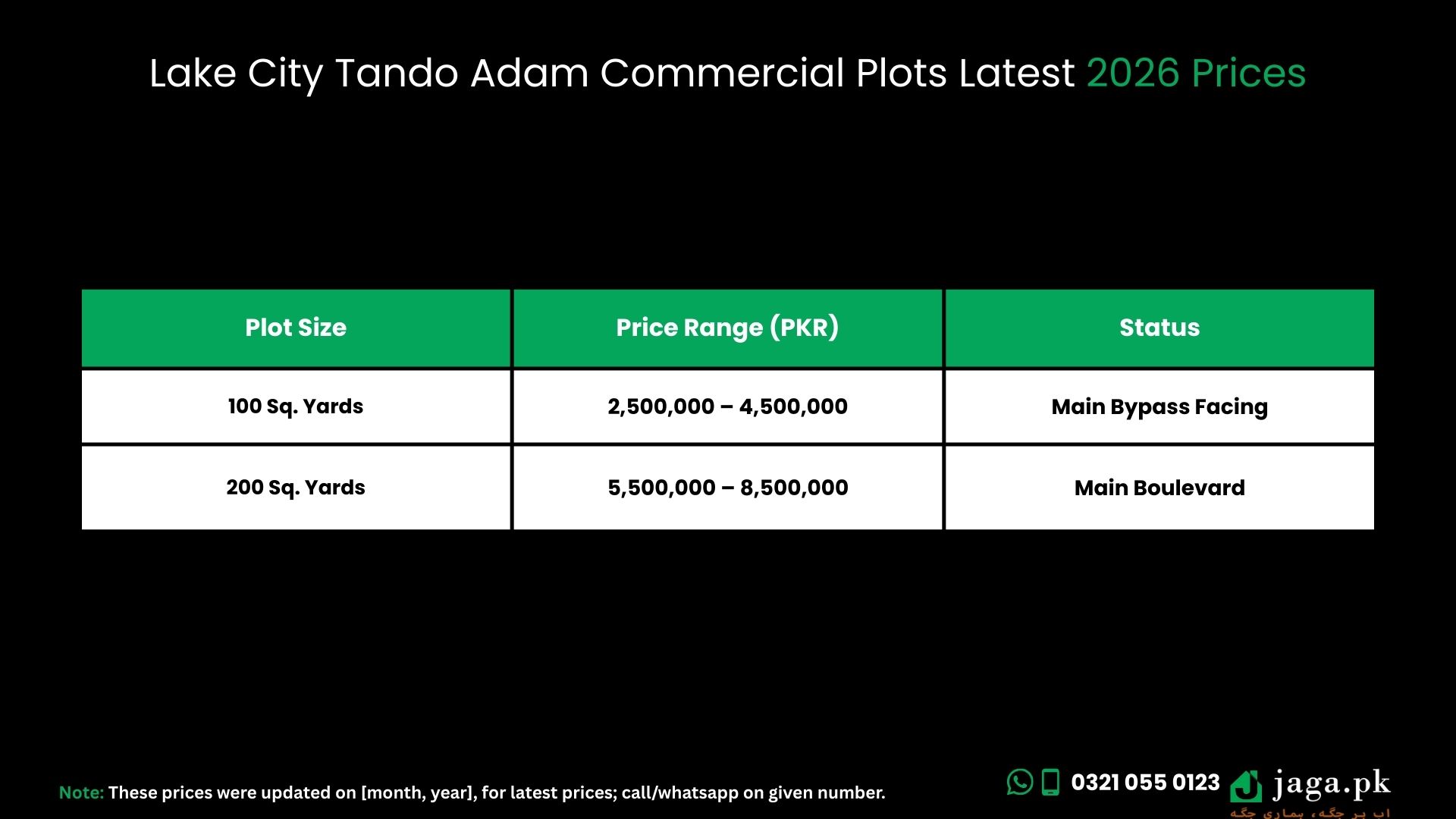 Lake City Tando Adam Latest January 2026 Prices