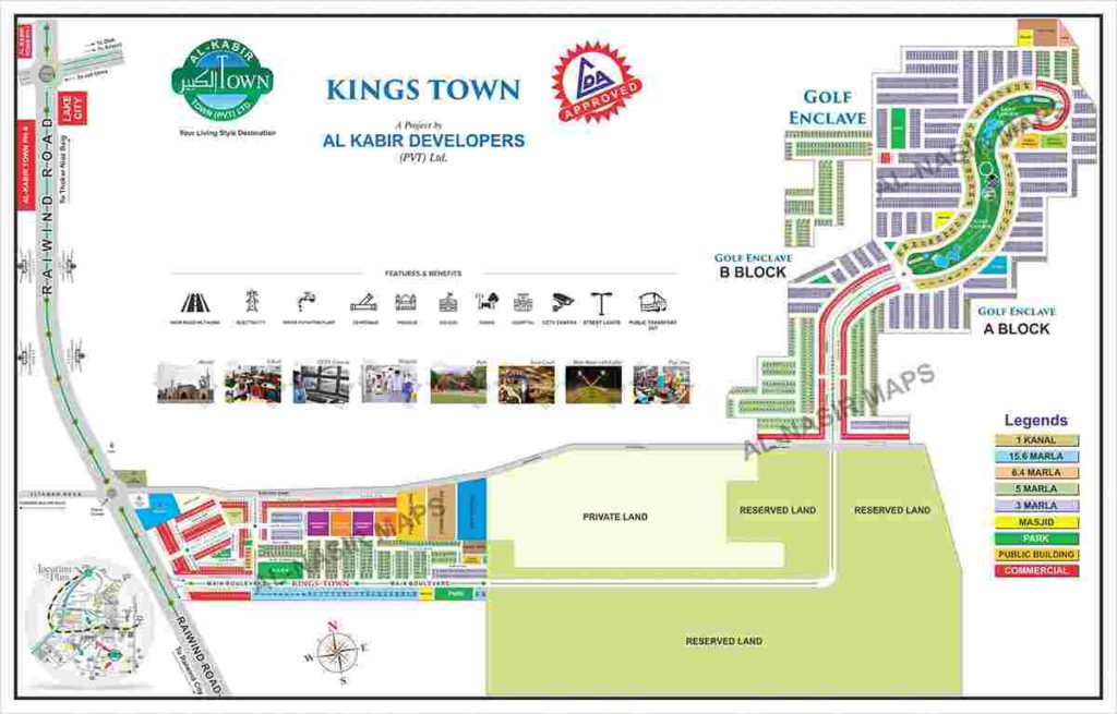 kings town map master plan