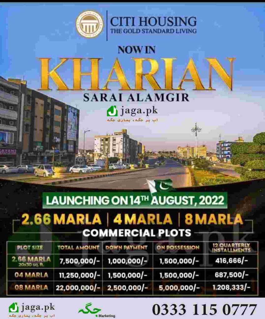 Citi Kharian Commercial Plots Payment Plan